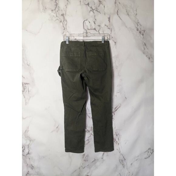 Blank NYC Pants Women 27 Skinny Green Mid Rise Utility Cropped Carpenter - Picture 5 of 8